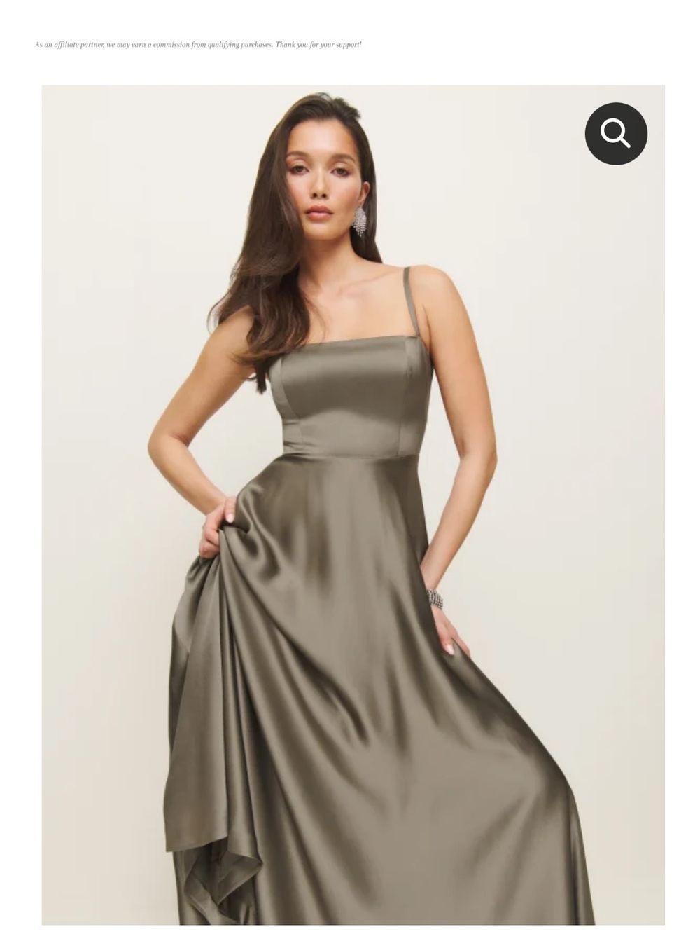 Reformation Gracin Satin dress size 4